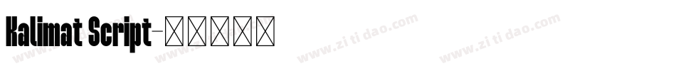 Kalimat Script字体转换